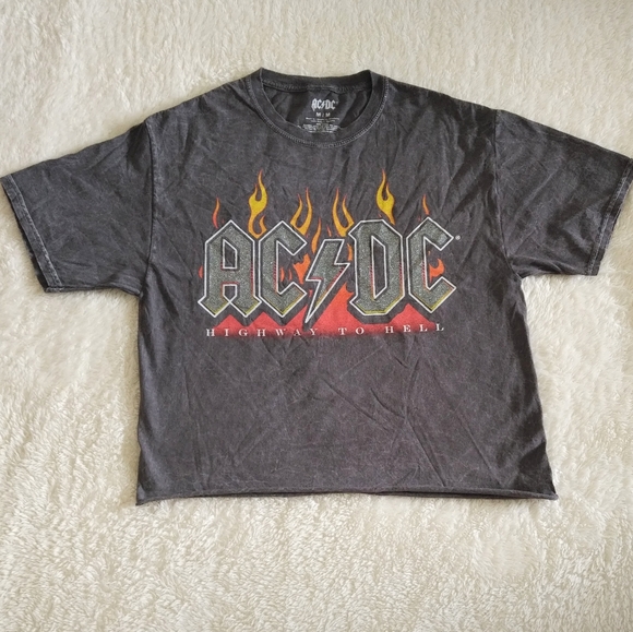 Leidseplein Presse, B.V. Tops - ⚡AC/DC⚡ Highway🛣️ to Hell😈 Official Logo Tee